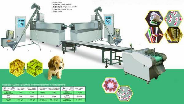 Dog Chewing Gum Extruder Pet Treats Making Machinery Processing Plant