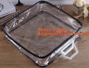  Eco-friendly wholesale travel cosmetic bag clear zipper pvc cosmetic bag for women Manufactures