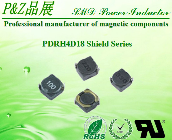  PDRH4D18 Series 1.2μH~180μH Shield SMD Power Inductors Round Size Manufactures