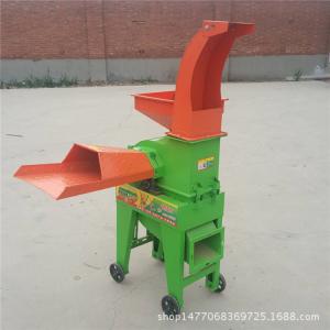  Capacity 500kg/h small animal feed grass straw chaff cutter machine with two feeder Manufactures