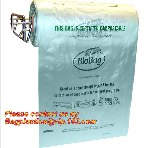  OEM/ODM Accepted Printed Compostable Die Cut Plastic Trash Bags EN13432 BPI OK Home ASTM D6400 Certified Manufactures