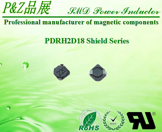  PDRH2D18 Series 1.7μH~100μH SMD Shield Power Inductors Round Size Manufactures