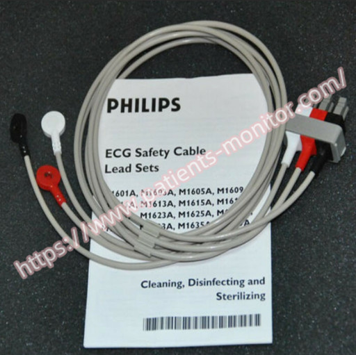  PHILIPS ECG Machine Parts Safety Cable Lead Set M1605A Medical Equipment Manufactures