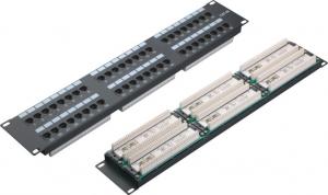  UTP 48 Port Patch Panel 2U AMP Type Cat5e Patch Panels for Computer Center YH4015 Manufactures