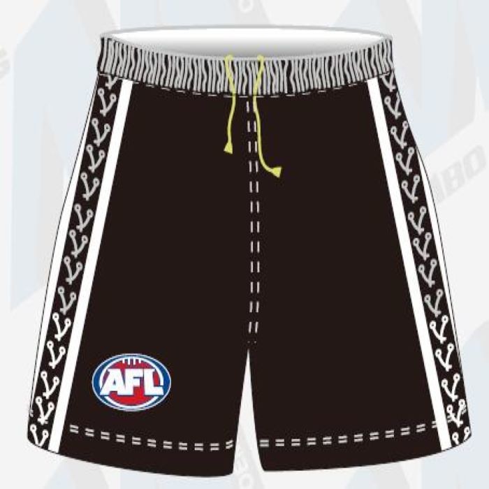  Black 3.8cm Band Aussie Rules Shorts For Afl Football Fast Dry Manufactures