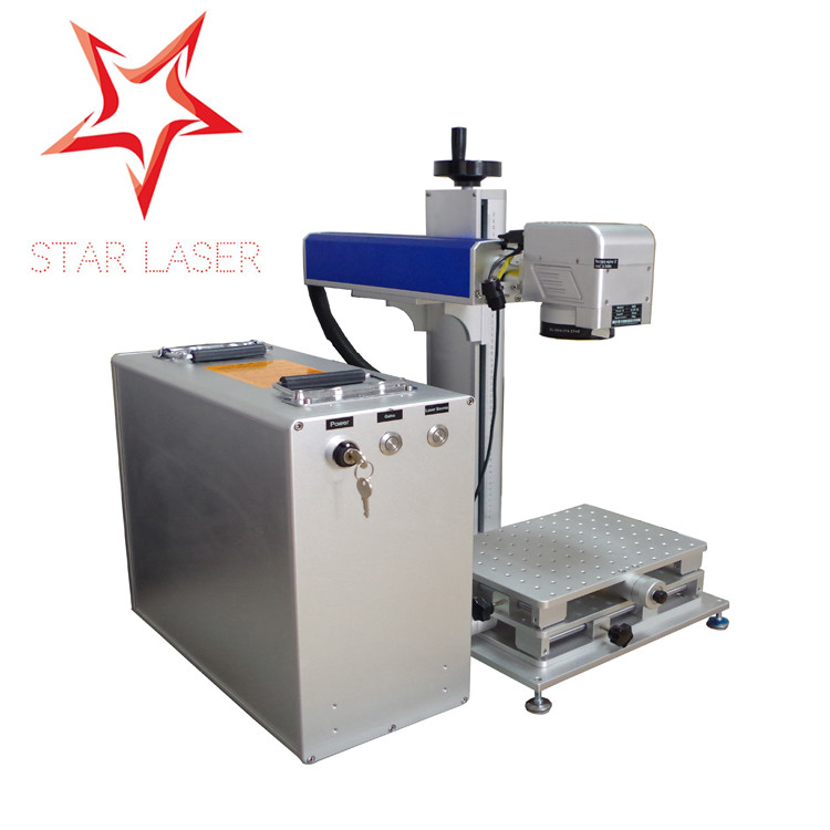  Blue 10W Fiber Laser Marking Machine , Pipe Laser Marking Engraving Machine Manufactures