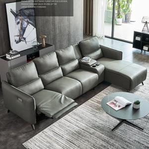  First Layer Cowhide Sofa Living Room Leather Art Intelligent Italian Furniture Corner Sofa Combination Manufactures