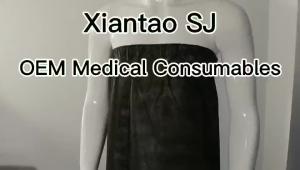  S&amp;J Luxury High Quality PP Non woven Disposable Strapless Bath robes Multi-color for Beauty Spa Sarong Massage Manufactures