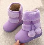 Kids Warm Fur Winter Snow Boots For Outdoor Anti Slip
