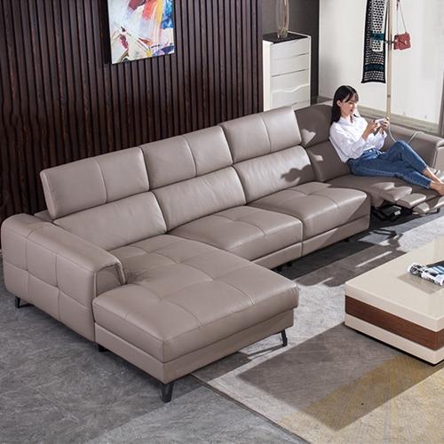 Italian Leather Sofa Multifunctional Electric Corner Sofa Electric Space Capsule