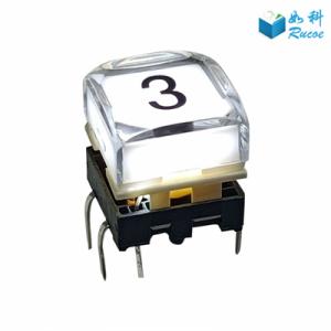  12*12mm illuminated LED Broadcast Style Buttons Manufactures