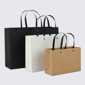  Kraft Nail Paper Bag Logo Clothing Tote Bag Gift Shopping Bag Black Cardboard Bag Corporate Advertising Bag Printing Manufactures