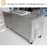 Stainless steel double square pan fried ice cream roll machine Commercial flat