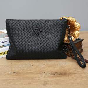  Clutch Bag Men's Woven Large-capacity Soft Leather Handbag Envelope Bag Trendy Business Men's Bag Manufactures