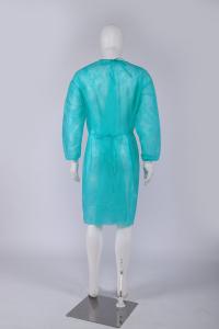 PP PE Disposable Long Sleeve Gown Green Non Woven Disposable Isolation Gown Manufactures