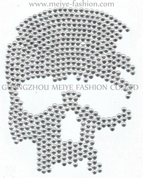 Rhinestone hot fix motif, Crystal transfer motif, Hot fix crystal, Hot fix