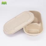 Clamshell Biodegradable Food Container , Eco Friendly Disposable Takeaway