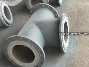  Cast Basalt Lined Steel Pipe Tee Manufactures