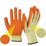 10Gauge 5Yarn(21S) Cotton Liner Latex Crinkle Palm Coated Work Gloves
