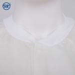 Knitted Collar SMS Medical Scrub Jackets White Nurse Scrub Jacket Leading