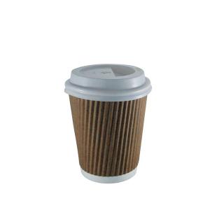  Custom Logo Printed Ripple Wall Paper Cup 4-16oz Manufactures