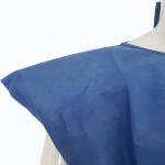 SMS PP Nonwoven Fabric Disposable Patient Gown Eco Friendly Blue Hospital Gown