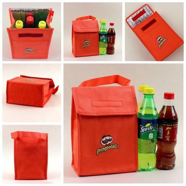Waterproof Custom Logo Insulated Non Woven Aluminum Foil Tote Cooler Bag for