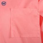 5 Buttons 3 Pockets Disposable Lab Coats Pink Purple Disposable Lab Coats