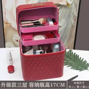  Pink Travel Makeup Bag Organizer , Portable Large Cosmetic Bag Manufactures