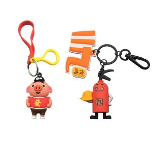  Professional factories Custom Rubber 3d cartoon keychain Anime Characters PVC keychains with logo Manufactures