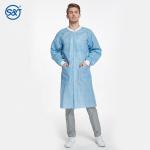 S&J Disposable Lab Coats Hospital Uniforms Full Length Lab Jacket and Medical