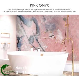  Pink Onyx Slab Tile for wall Manufactures