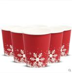 Disposable thickening scald christmas snowflake paper water coffee cup