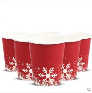  Disposable thickening scald christmas snowflake paper water coffee cup Manufactures