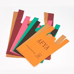  Customize PP Non Woven TNT Bags/Nonwoven Flat Bag/T-Shirt Bag Colored Blue Nonwoven Tote T Shirt Bag Manufactures