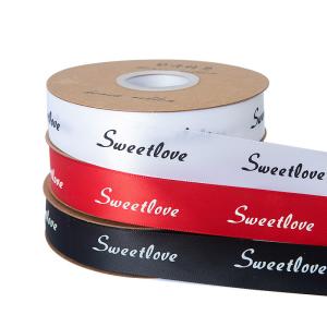  Good Quality Silk Letter Custom Printed Ribbons Clothes Garment Decorating Cheap Price Manufactures