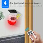 Glomarket Tuya Smart Wifi Outdoor Solar Infrared Alarm Siren IntelligentWaterpro