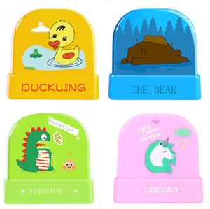 factory wholesale cartoon cute waterproof baby name toy flash stamp for children's clothes Manufactures