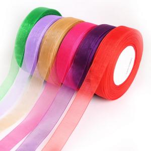  Good Quality Celebrate It Gift Organza Ribbon With Satin Edge For Packing Manufactures