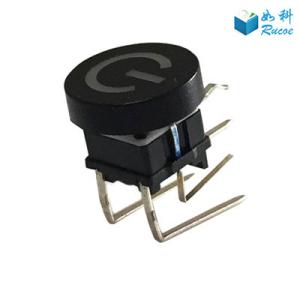  Right Angled Momentary Luminous Tact Button Switch With Power Symbol Manufactures
