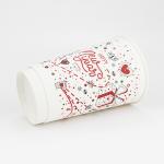Single Wall Christmas Disposable Coffee Cups , Milk / Tea 12 Oz Paper Cups