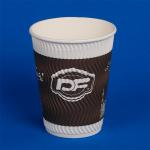 Cardboard Disposable Hot Beverage Cups , 8oz Take Away Coffee Cups With Lids