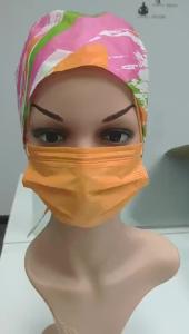  High saturation disposable orange non woven color 3 ply surgeon face mask Manufactures