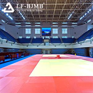  LF space frame prefab gym building badminton sport hall steel structure construction indoor center sport stadium roof Manufactures
