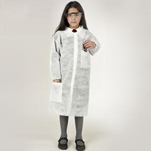  OEM white kids adult cheap disposable lab coat SMS anti static mmedical dental disposable lab coats Manufactures