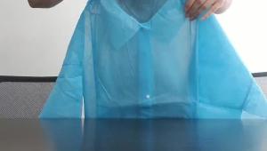  S&amp;J Supplier price antistatic lab coat cleanroom PP blue disposable lab coats Manufactures