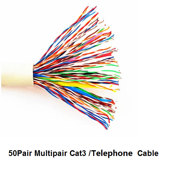 PVC / LSZH Indoor Telephone Line Cable For Multipair Communication 26AWG