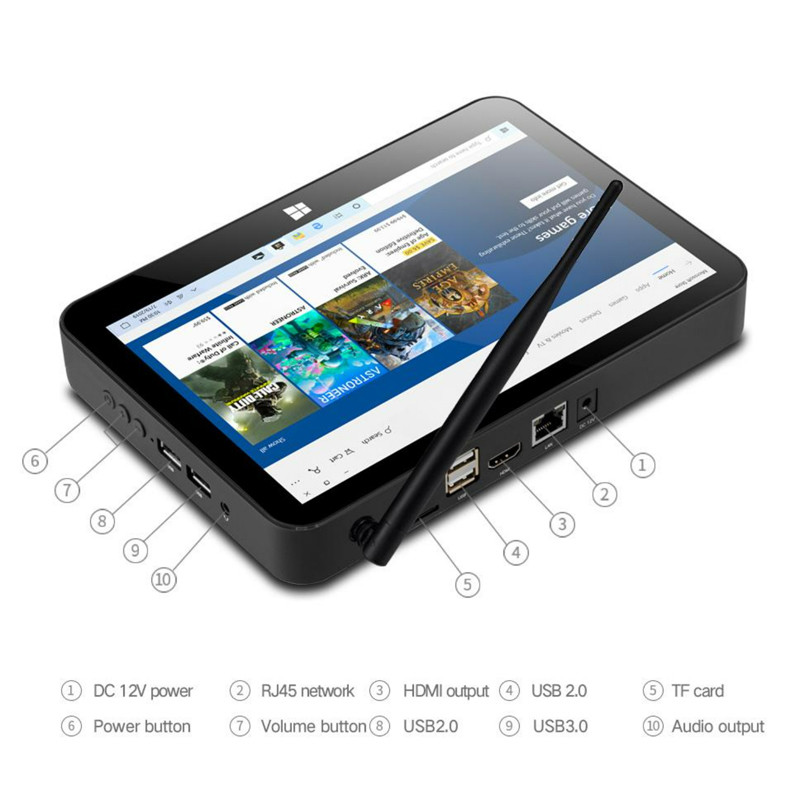 Windows PiPO X11 Mini PC , Industrial Small Mini Computer Touch Screen