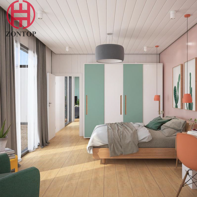 Zontop Modern Luxury Quick Concrete Construction Cheap Modern Luxury Prefab House Easy Assembly 3 Bedroom Container Home