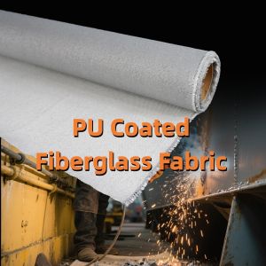 China Customizable Heat Resistant PU Coated Fiberglass Fabric with High Silica Coating for Fireproof Applications on sale